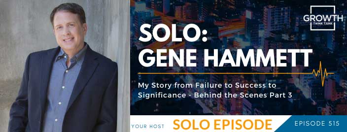 My Story from Failure to Success to Significance - Behind the Scenes Part 2